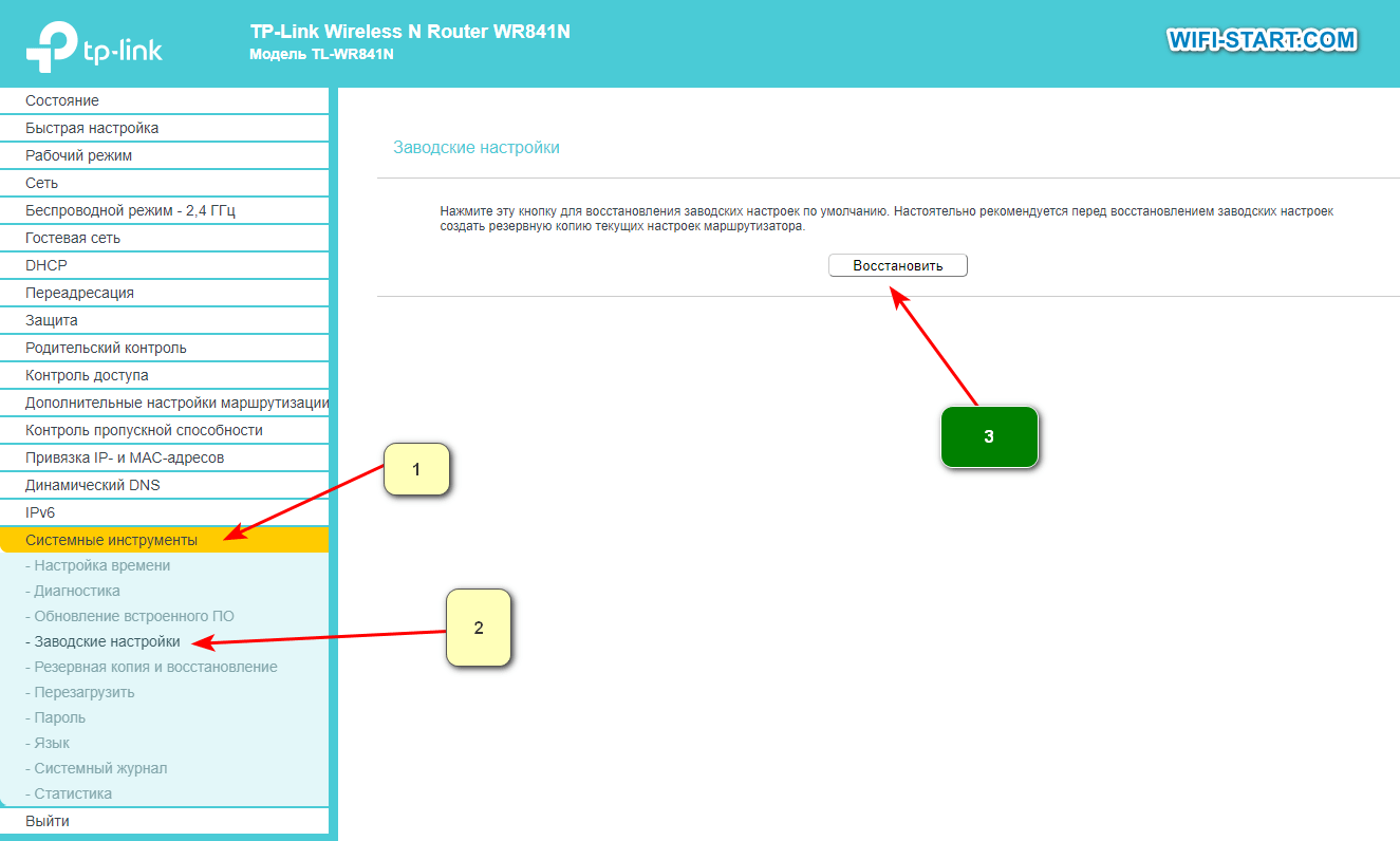 Настройка маршрутизатора TP линк на примере WR741 – 841. если веб интерфейс на английском